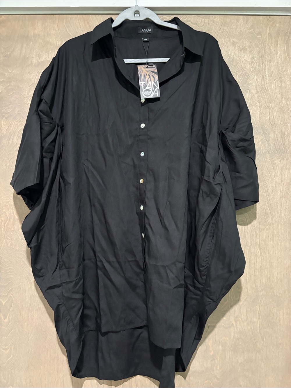TANOA Yoga Black Dress size m/l NWT retail $59 roomy oversized